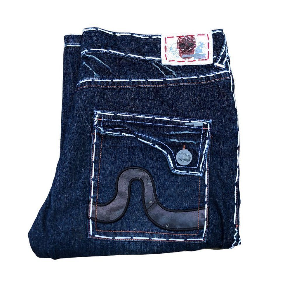 RARE Laguna Beach Embroidered Jeans Size 36 Blue